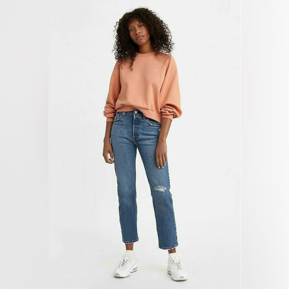 Levi's 501 Original Fit Cropped Jean in Salsa Middle NEW